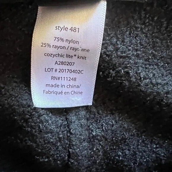 Barefoot Dreams Cozy‎ Chic Wide Leg Pants Women SZ XL Black Soft Lounge Pants - Image 5