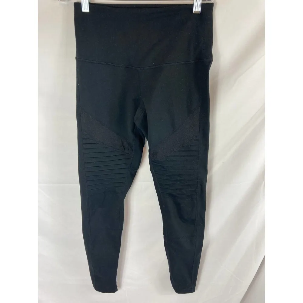 Zella Autumn High Waist Moto Ankle Leggings Black Size Small - Image 5