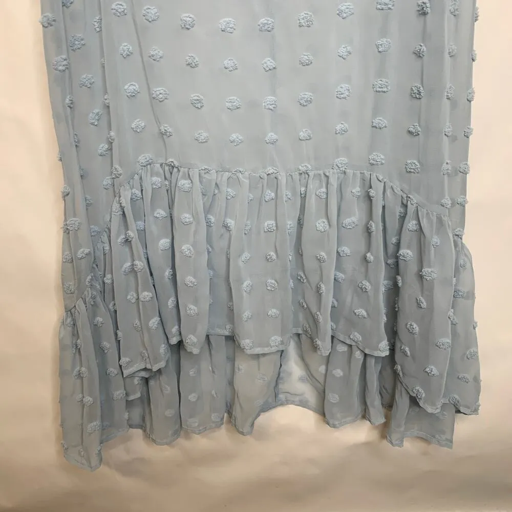 Shop the Mint Sheer Polka Dot Dress Hi Low Boho Cottage Sz Small - Image 8