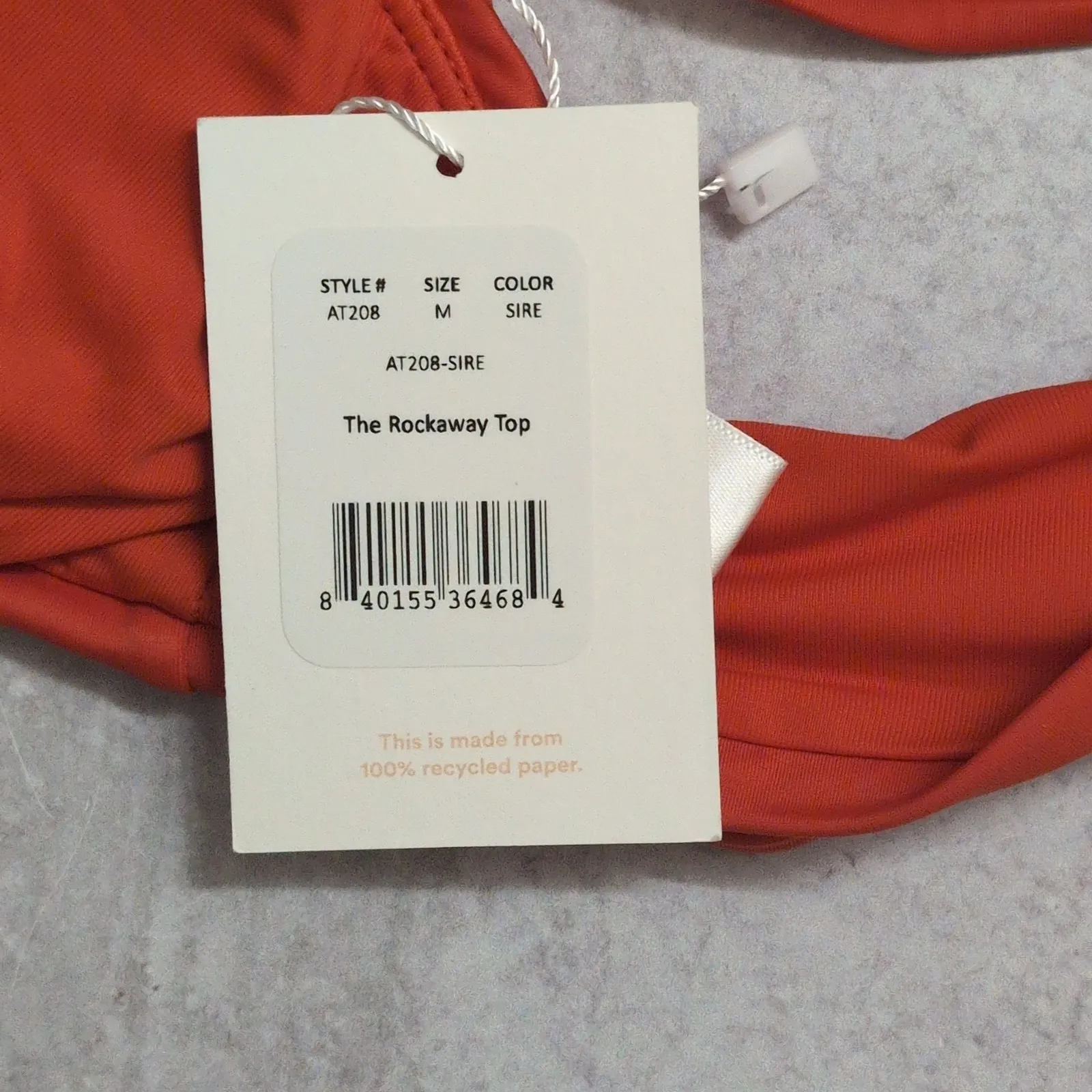 Andie The Rockaway Top Siren Eco Nylon Bikini Swimwear Bathing Suit Size M New - Image 8