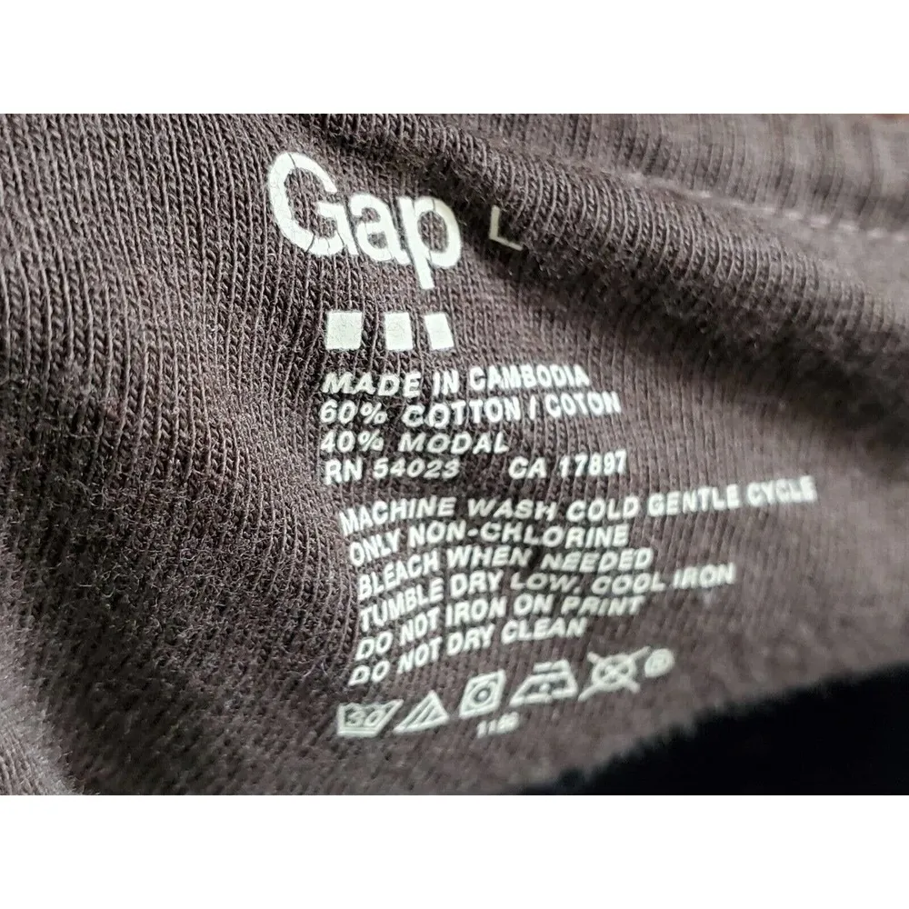 Gap Women's Brown Solid Cotton Off The Shoulder Casual Knee Length Dress Large - Image 9