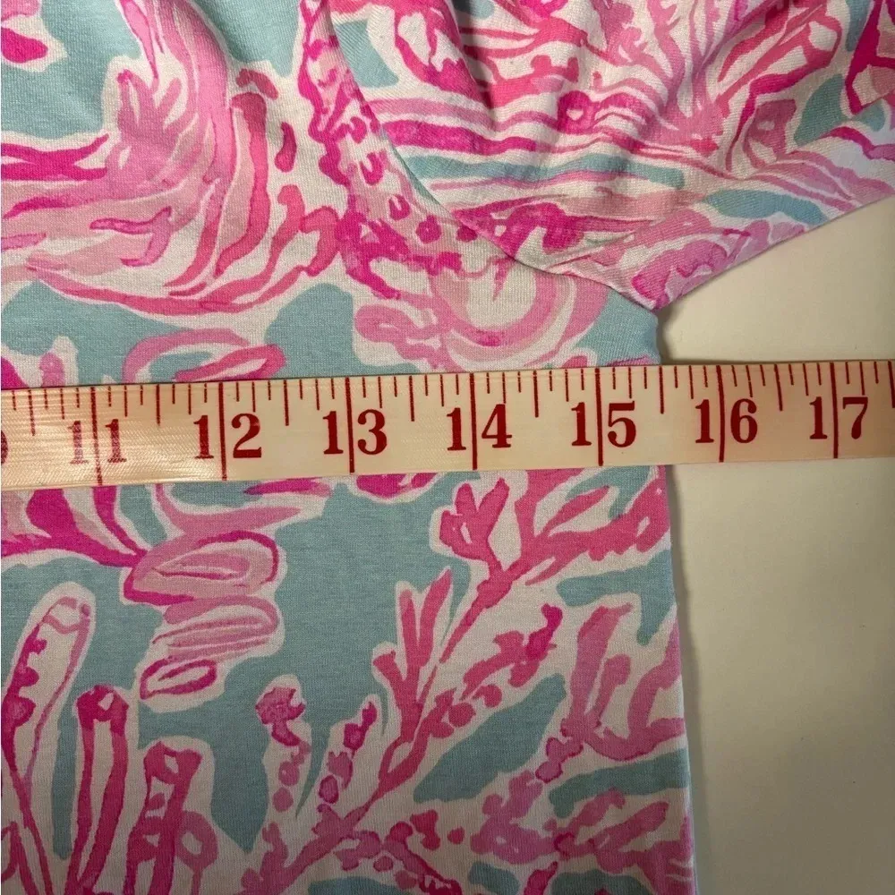 LILLY PULITZER Sophie Dress Seasalt Blue Shell We Dance  3/4 Sleeve Size XS - Image 3