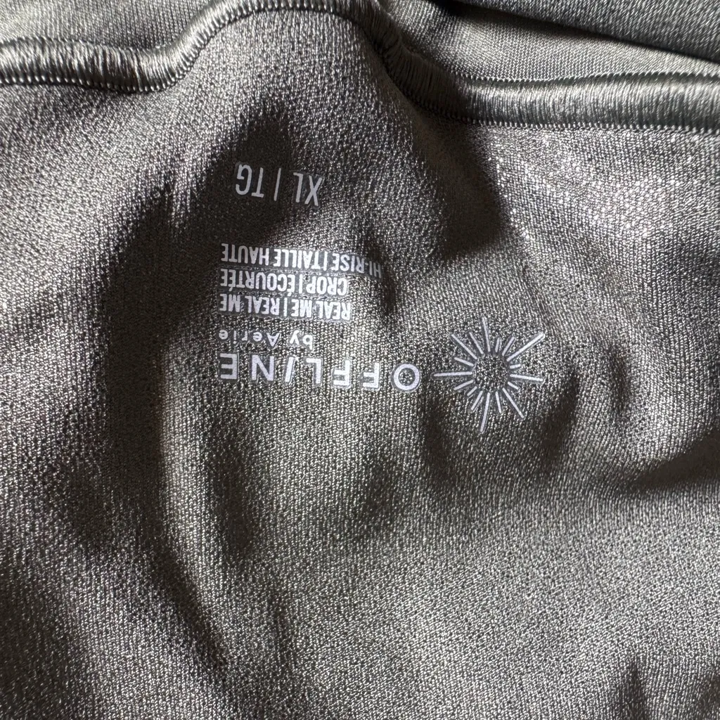 Metallic Olive‎ Capri Leggings Green Size XL - Image 5