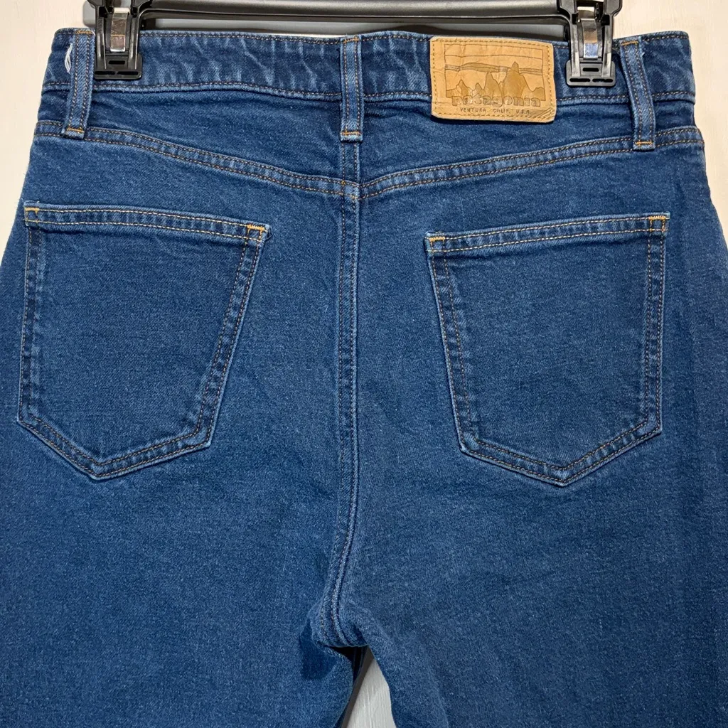 Patagonia Women’s Straight High Rise Dark Wash Jeans Outdoors Minimalist Size 29 - Image 8