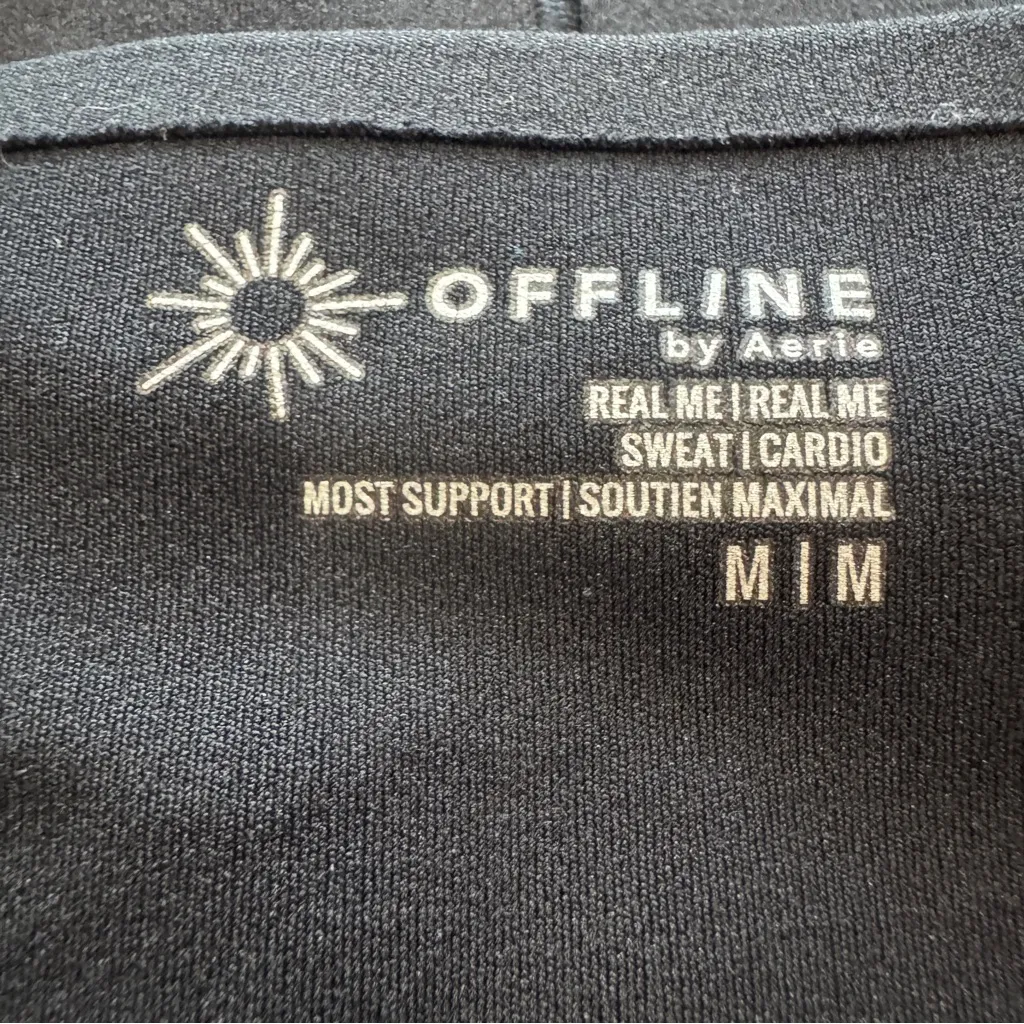 Aerie Offline Sports Bra Black - Image 7