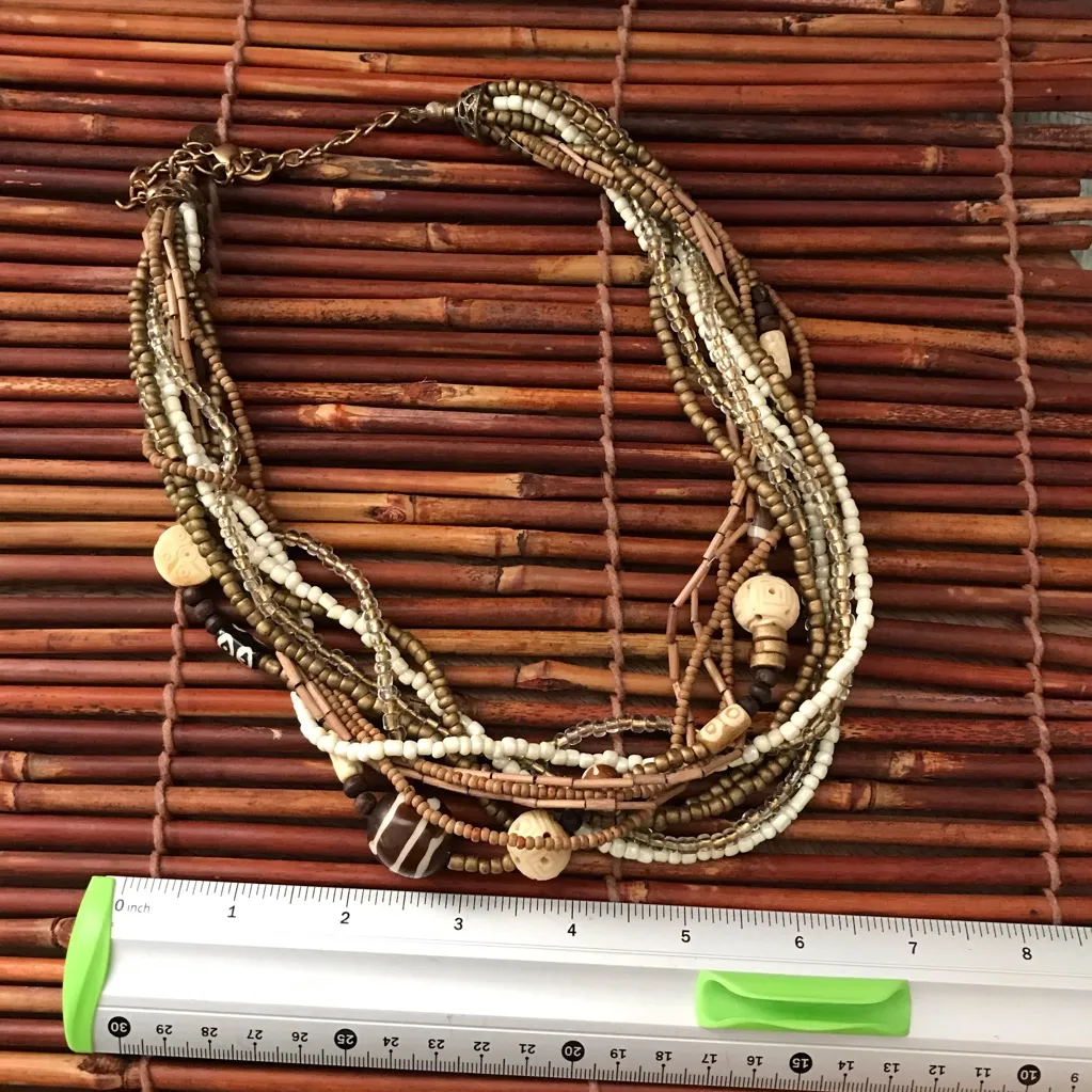 Chico’s Multi-Strand Seed Bead Rustic Necklace - Image 6