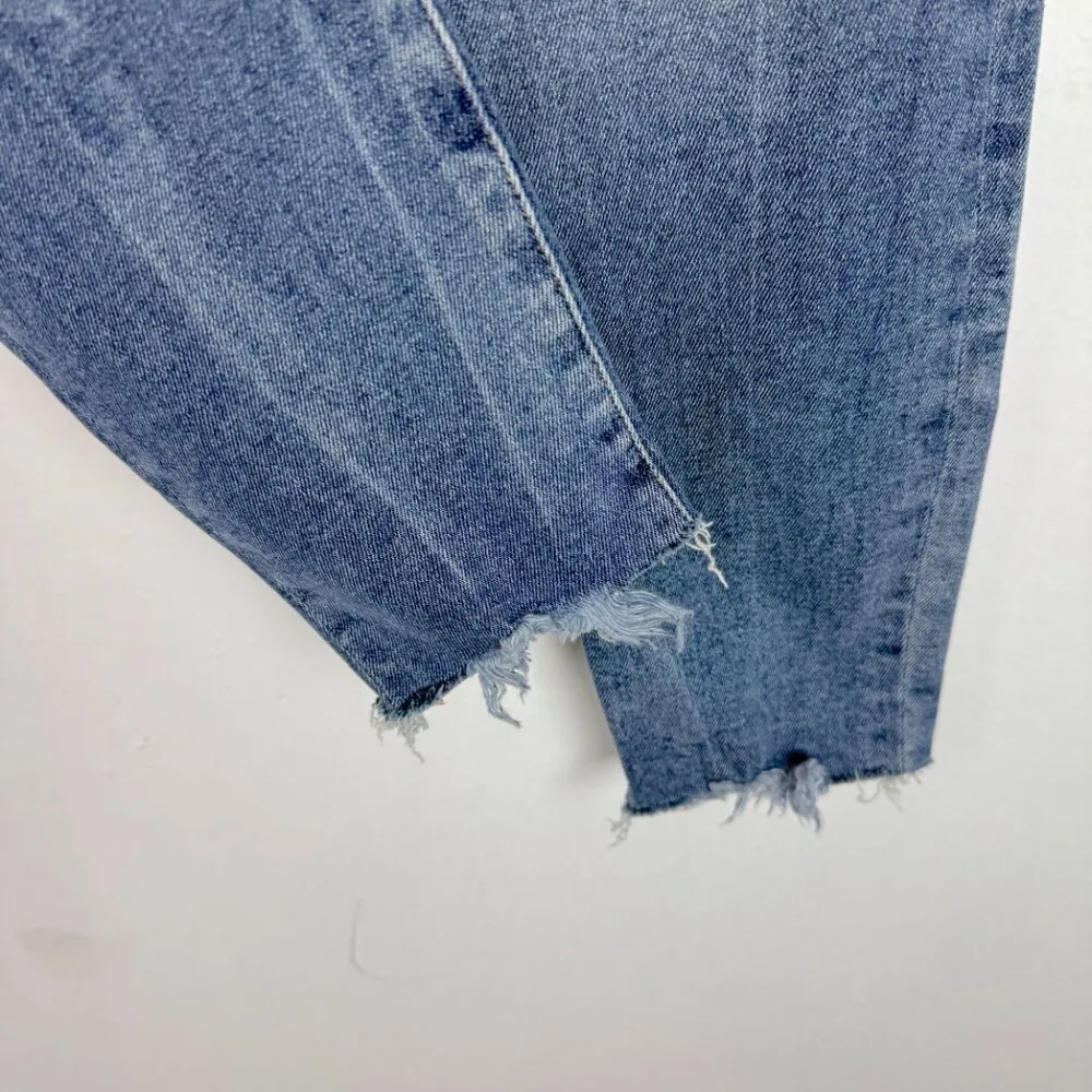 Frame Le Skinny de Jeanne Fray Hem Stiletto Jeans Dupont Wash Skinny Size 29 EUC - Image 5