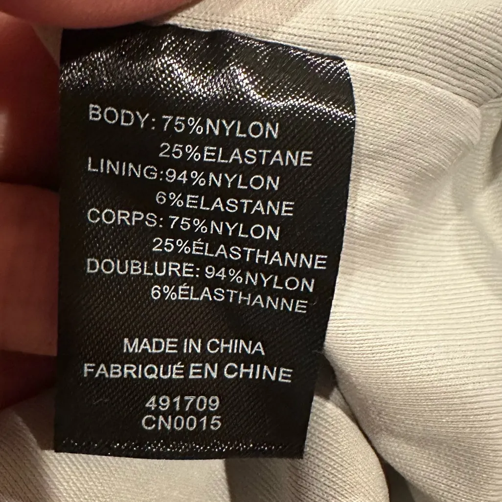 House Of Harlow 1960 Silver Metallic Bodysuit Thong Mock Neck Top M Size M - Image 5