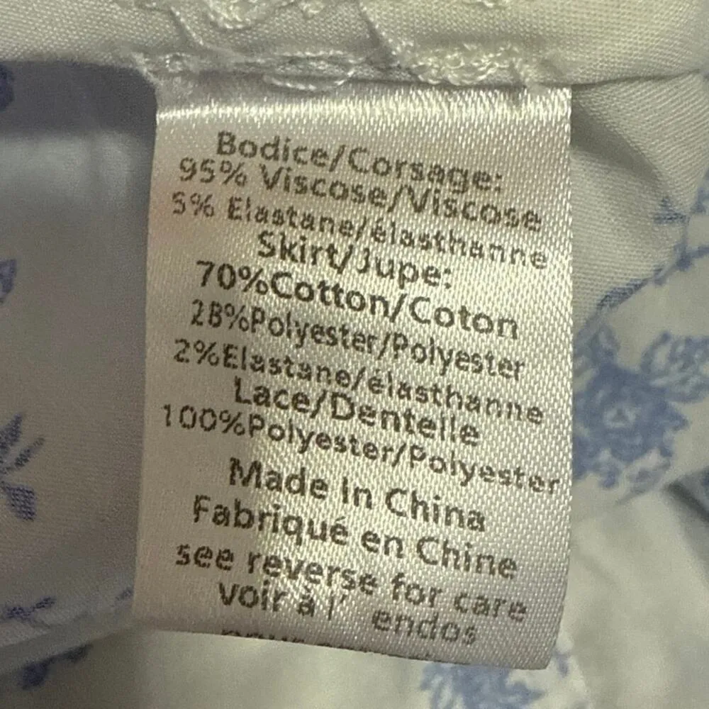 White Black Floral Long Sleeve Square Neck Lace Stretch Romper Shorts Size S - Image 4