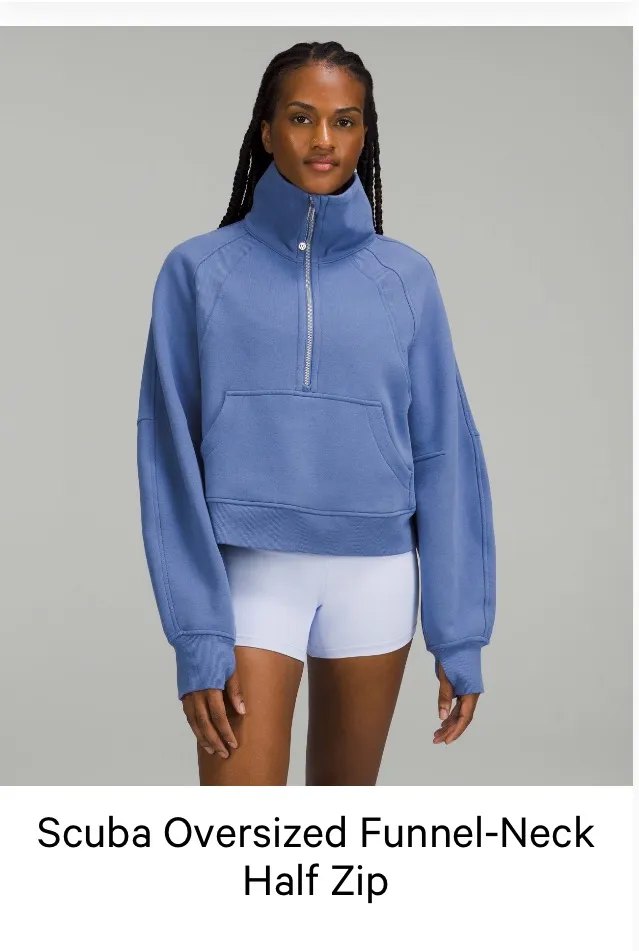 Scuba Oversized Half-Zip Hoodie funnel neck - Image 3