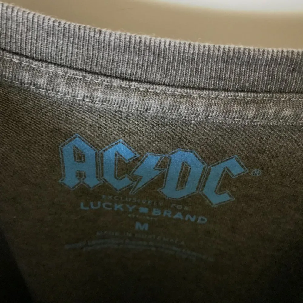 NEW Lucky Brand x ACDC Highway To Hell World Tour T Shirt Adult Gray Medium - Image 12