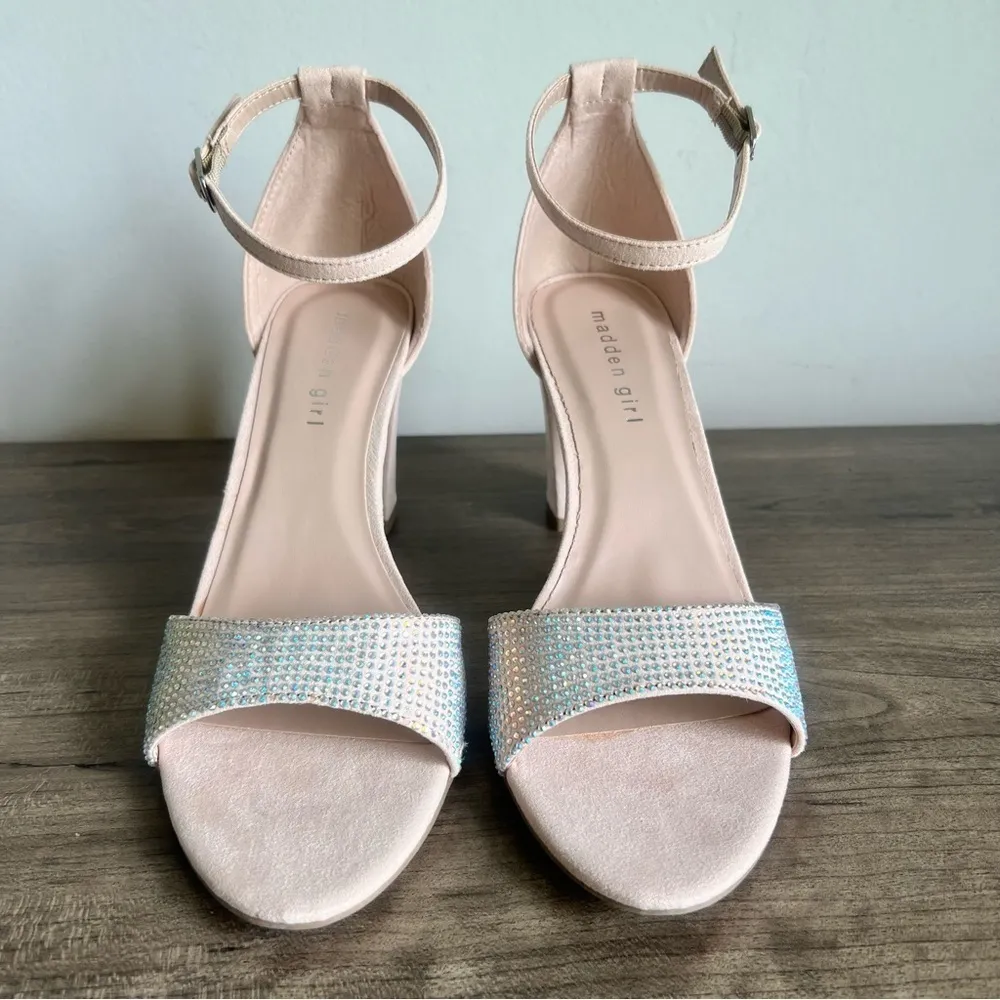 Madden Girl Brenda R Blush Iridescent Women's Heeled Sandal Size 8.5 SKU#24757 - Image 3