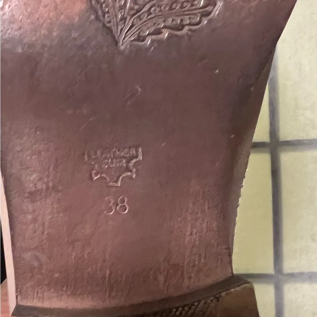 Stylish Tan Leather Shoes size 38/8 - Image 5