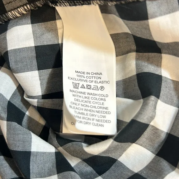 Kate Spade Broome Street Black and White Gingham Off Shoulder Top Size‎ XS - Image 11