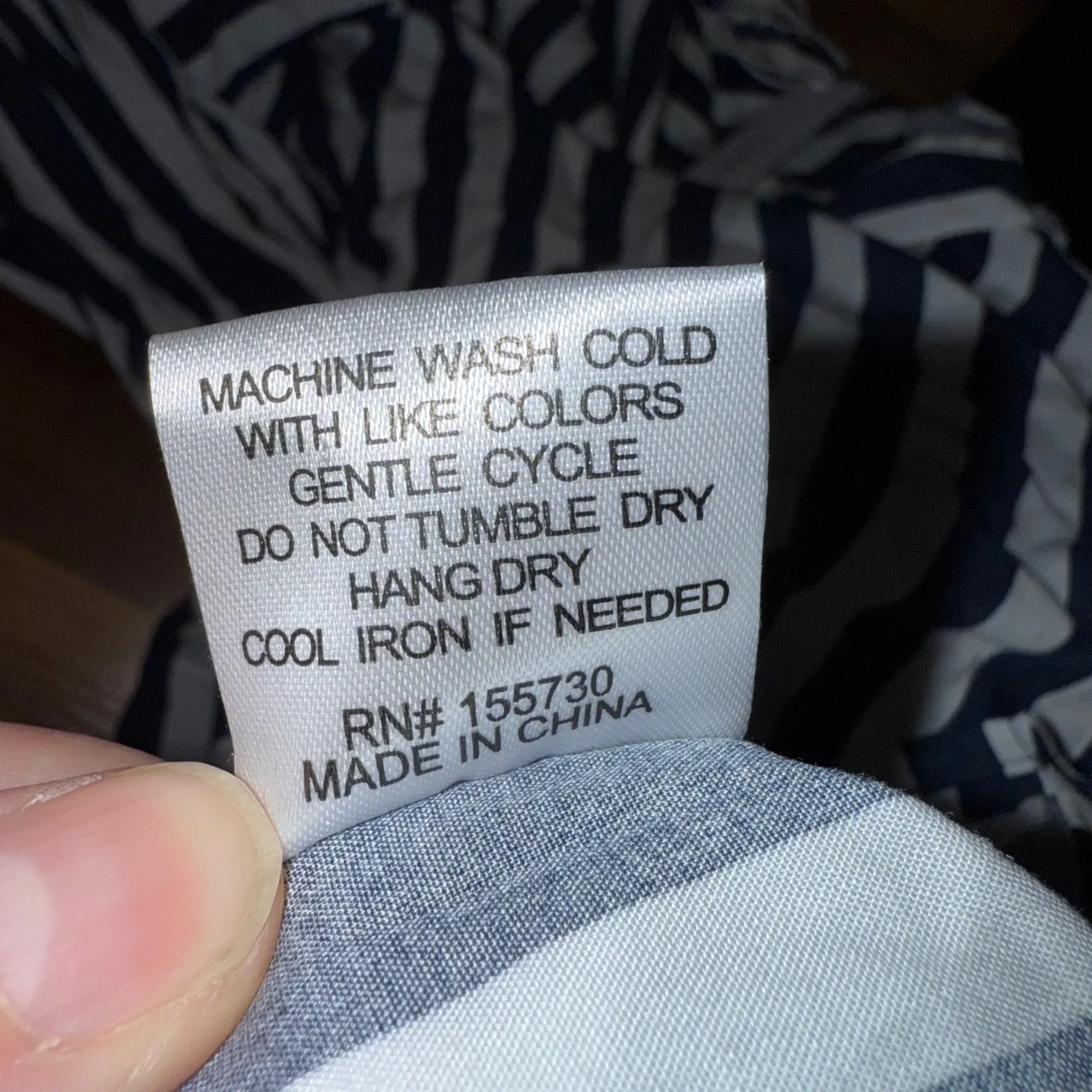 Lane‎ + Delancey Women's Striped Button Down Shirt Long Sleeve Size L Casual Blue Size L - Image 5