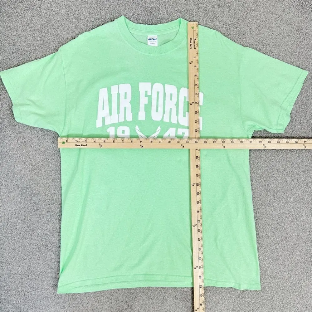 US Air Force Graphic Print Tee Shirt Mint Green Large Short Sleeve Unisex - Image 5