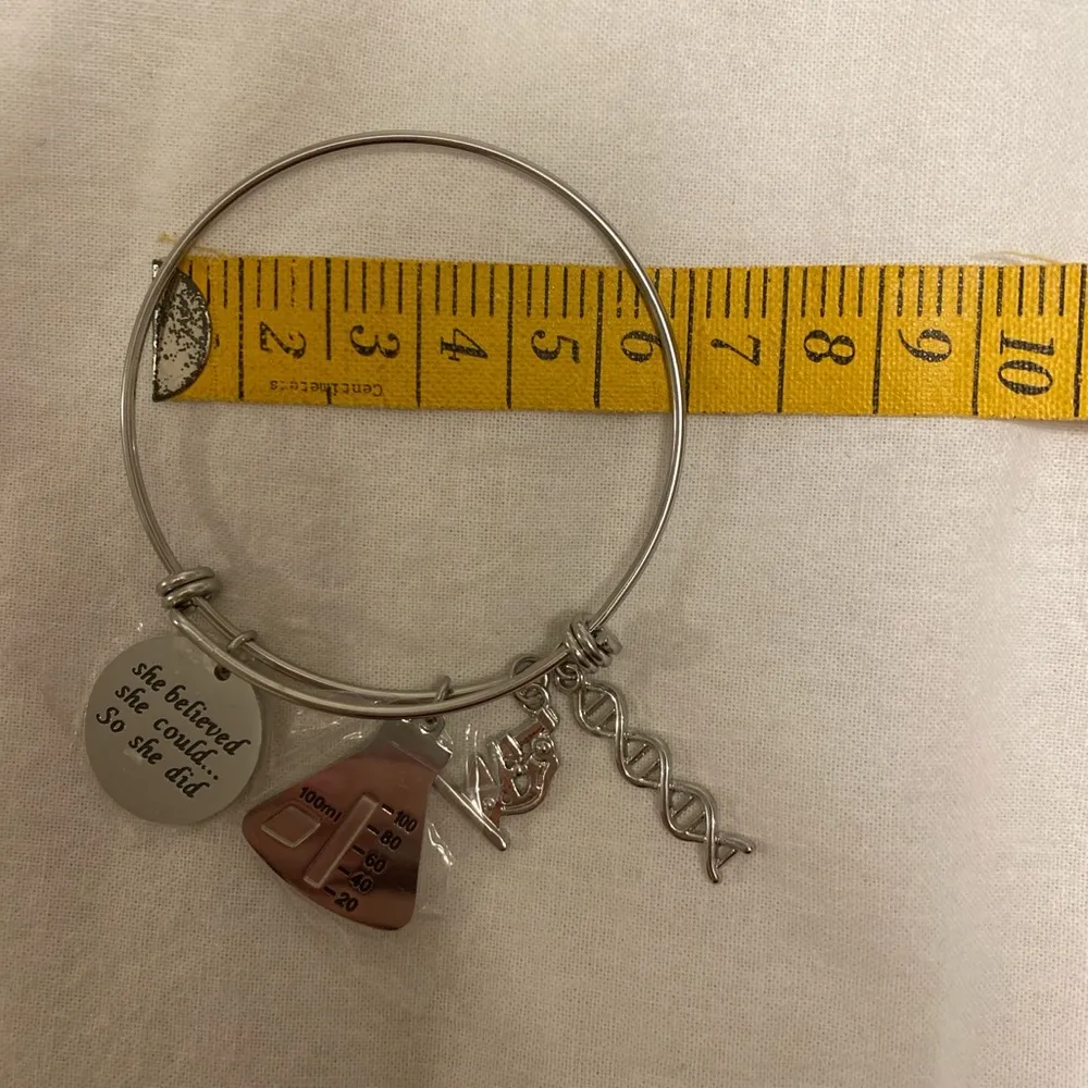 Science Charm Bracelet Silver - Image 6