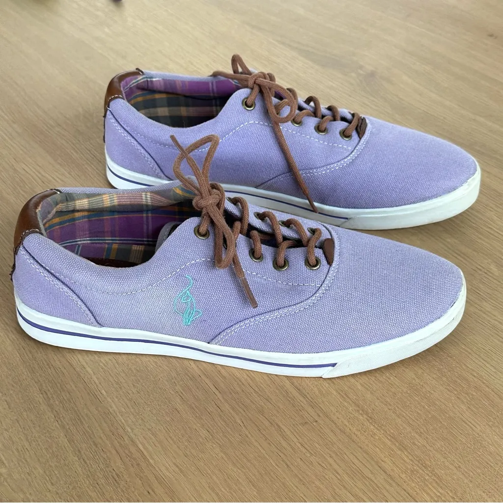 Vintage Y2K Baby Phat Lavender Canvas Sneakers Size 9 Paid Preppy Indie Twee Cat - Image 2