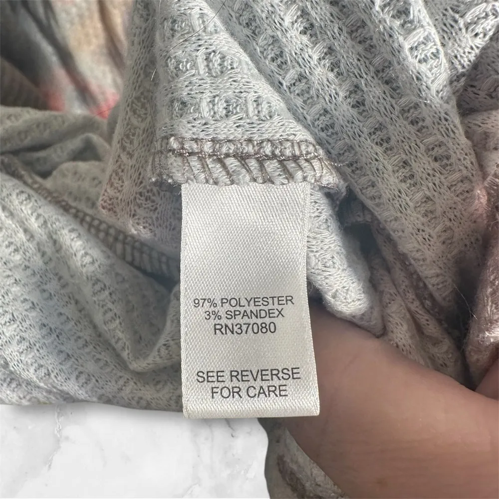 Versona Pink Gray Colorful Tie-Dye Babydoll Women's Top Large - Image 5