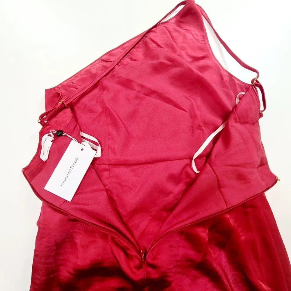 Lovers and Friends Renata Midi Dress in Cherry Red Small - Image 7