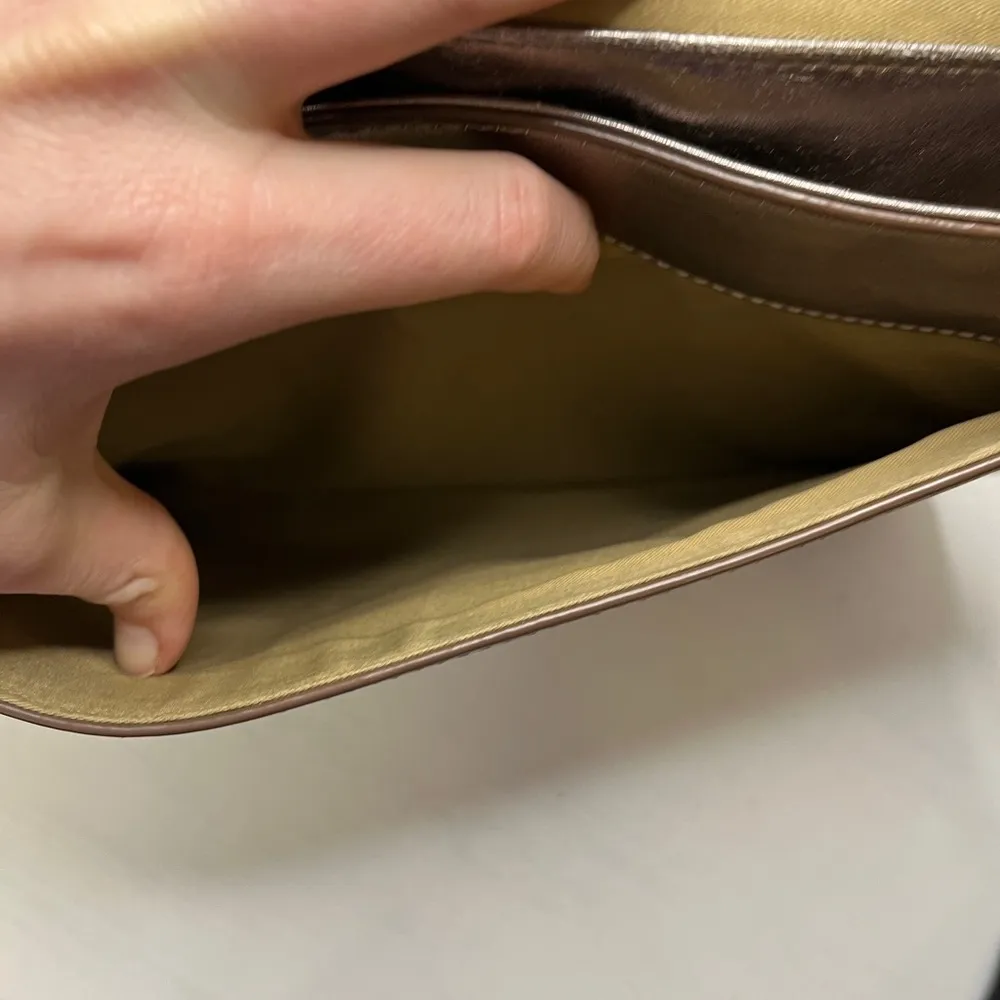 Tahari Metallic Leather and Faux Croc Crossbody Bag - Image 8