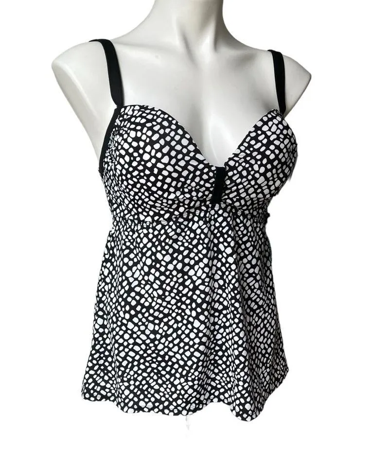 NWT, Pure Paradise Bra Sized Dots Tankini Swimsuit Top Size 32/34DD - Image 5