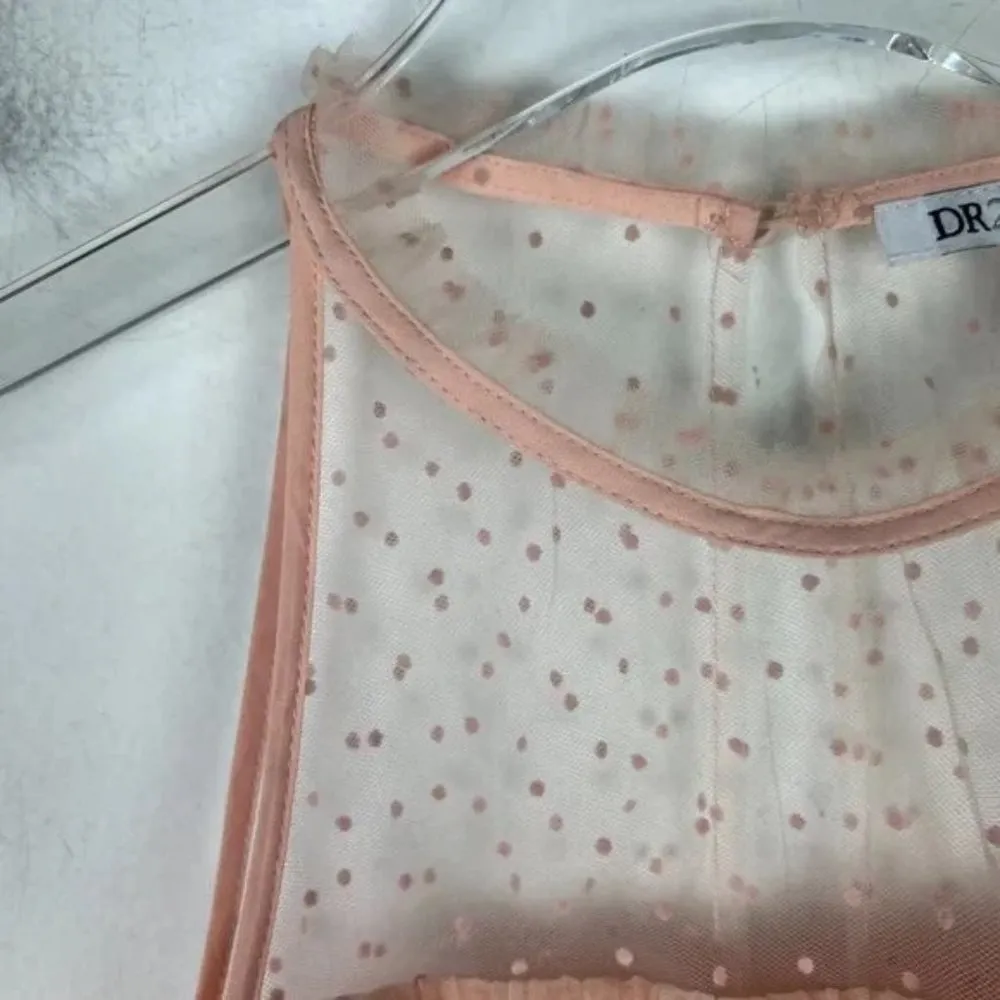 NWT DR2 Daniel Rainn Pleated Polka Dot Tiered Sleeveless Top Size Large L NEW - Image 4