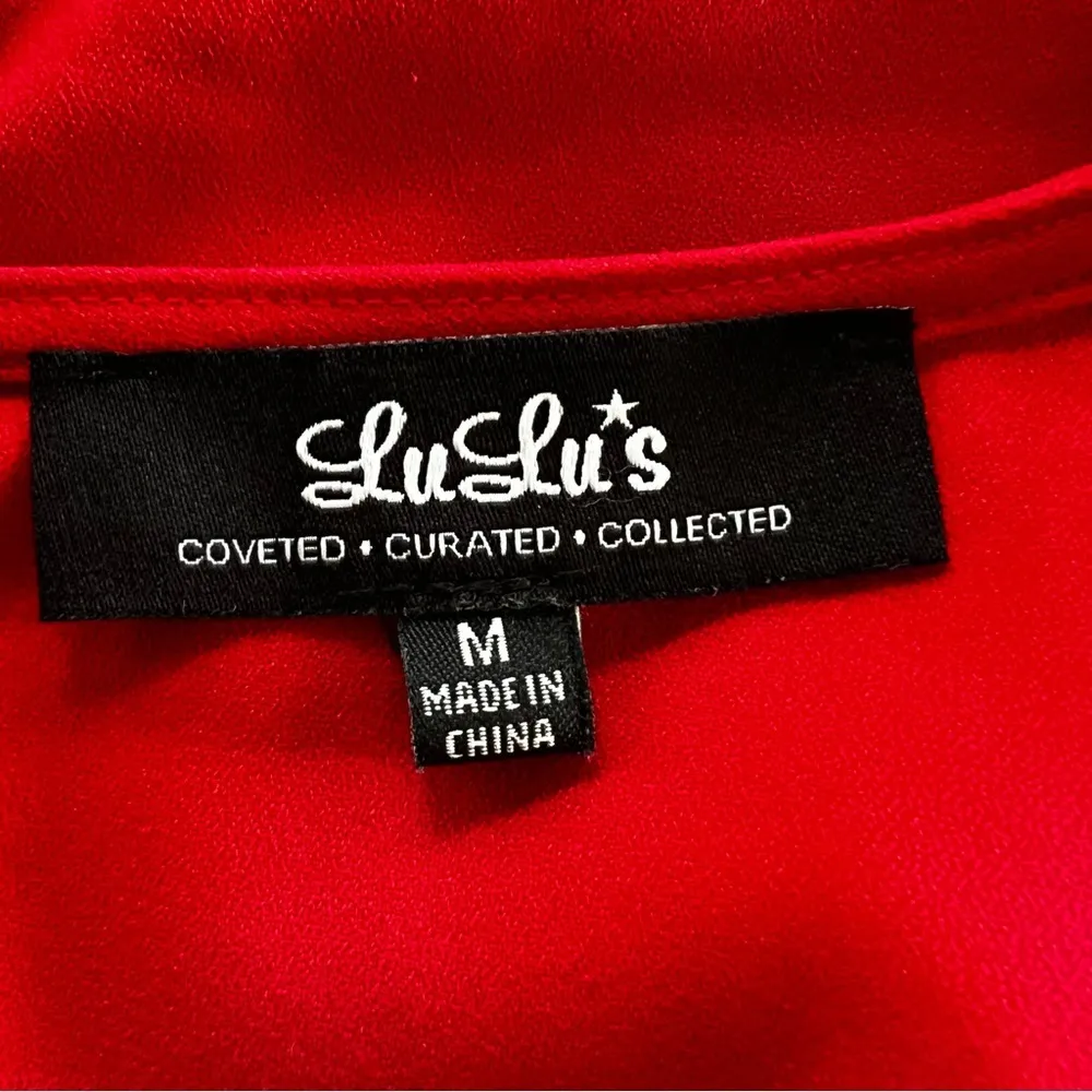 Lulus As Swoon As Possible Dress Skater Mini Red M Fit & Flare Sleeveless Party - Image 11