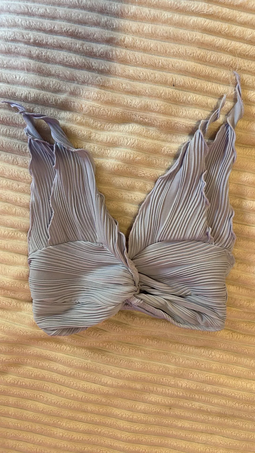 Purple Strapless Split Going Out Top - Image 2