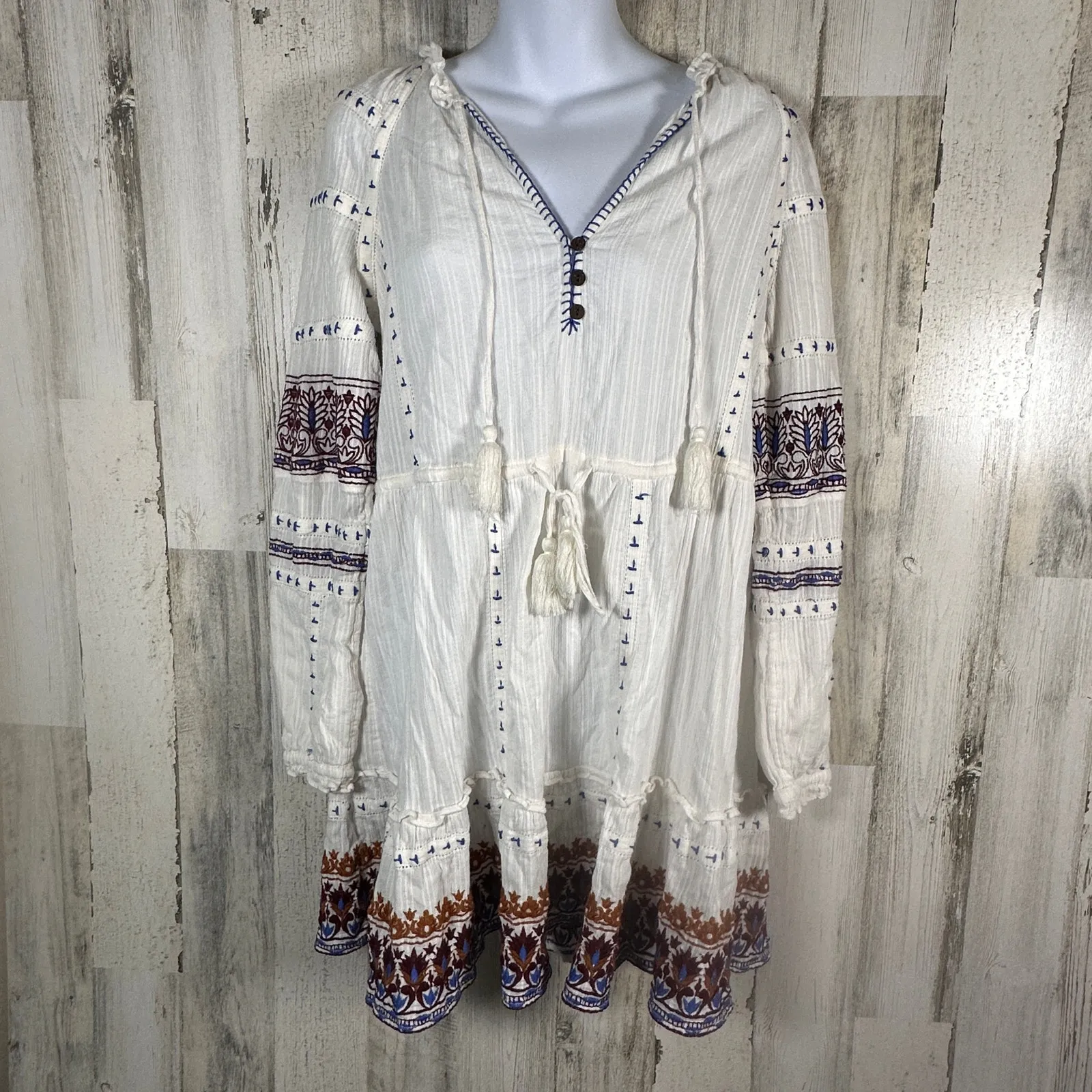 Veronica Beard Danica Embroidered Cotton Dress Sz S | Boho Style | MSRP $498 - Image 2