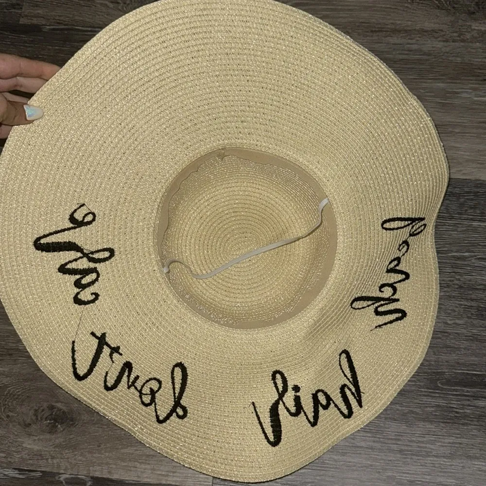 “Beach Hair Don’t Care” Sunhat Tan - Image 4