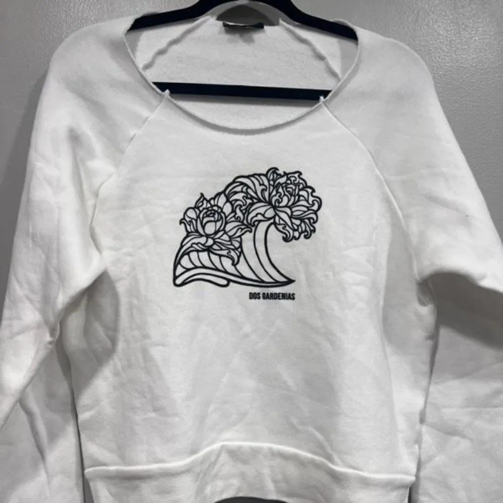 Dos Gardenias Women's Fleece Wave Raglan Pullover Sweater White Size 4 medium‎ - Image 5