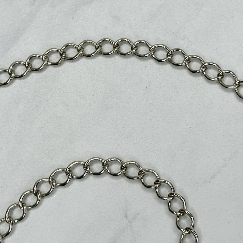 Skinny Dime Silver Tone Belly Body Metal Chain Link Belt OS One Size - Image 8
