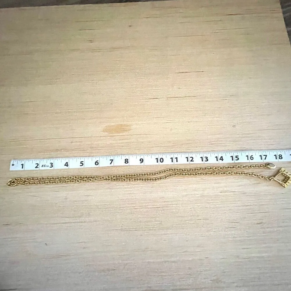 Long gold tone pendant necklace - Image 10