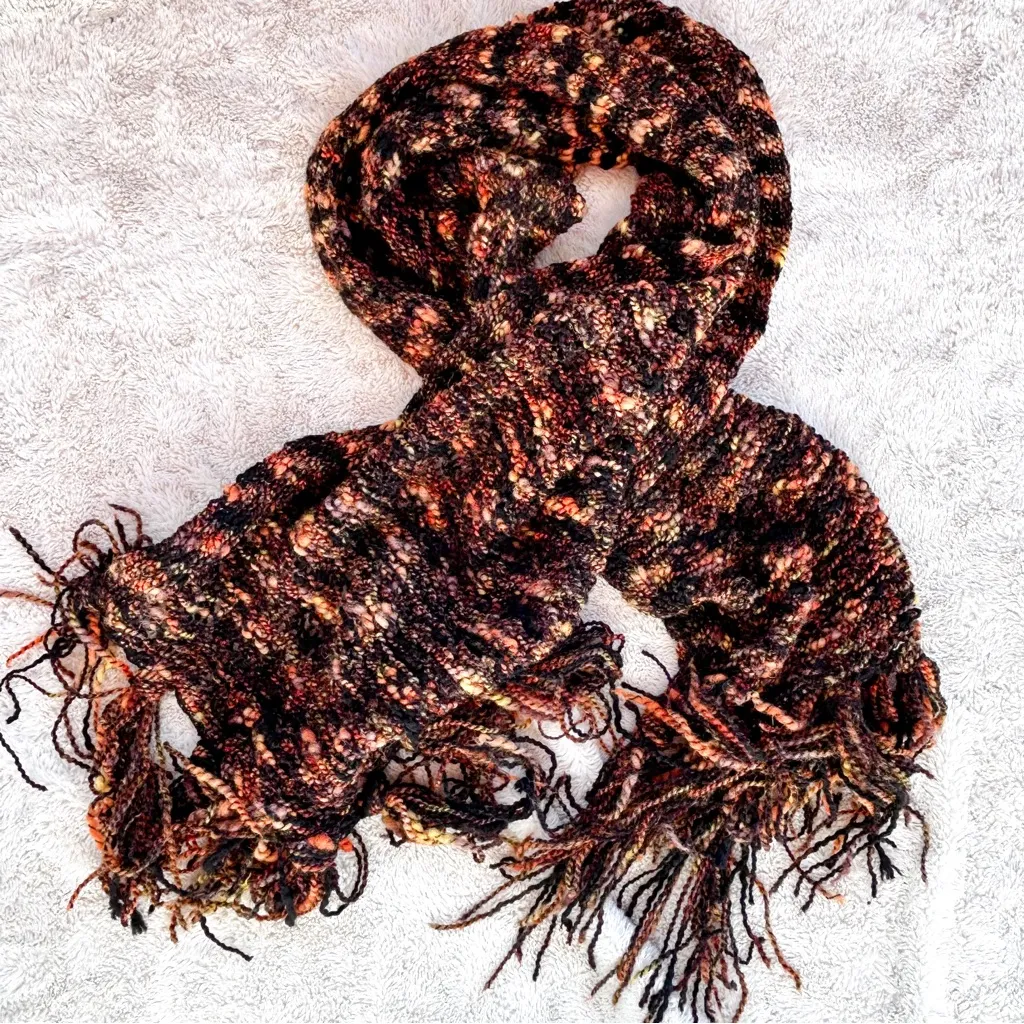 Missoni Foulard Variegated Knit Scarf with Fringe Wool Blend made in Italy - Image 3