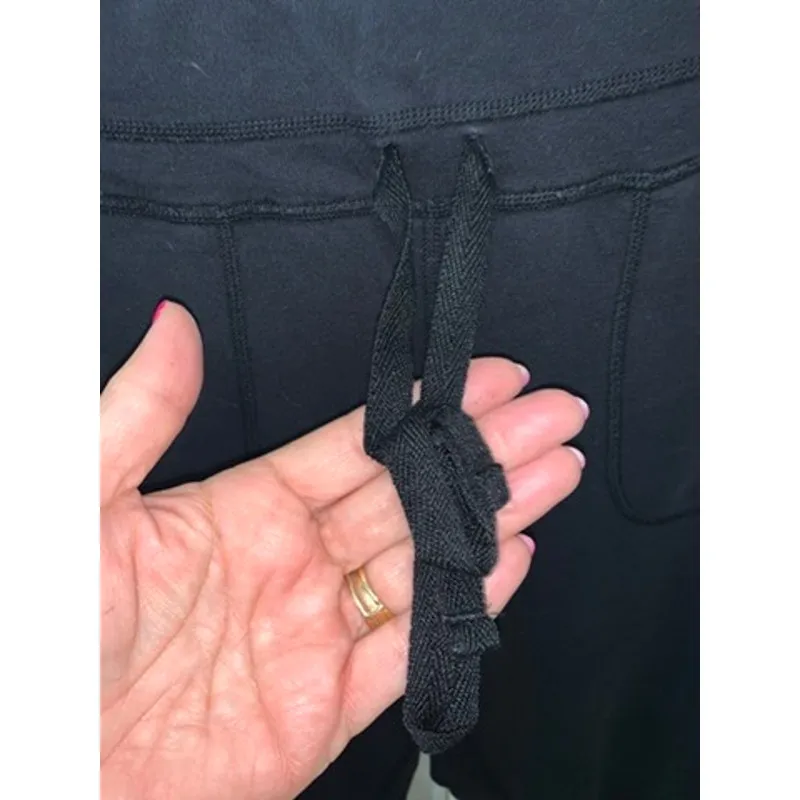 Made for Life Women's Black Sweatpants 1X Casual Drawstring Waistband Pockets - Image 2