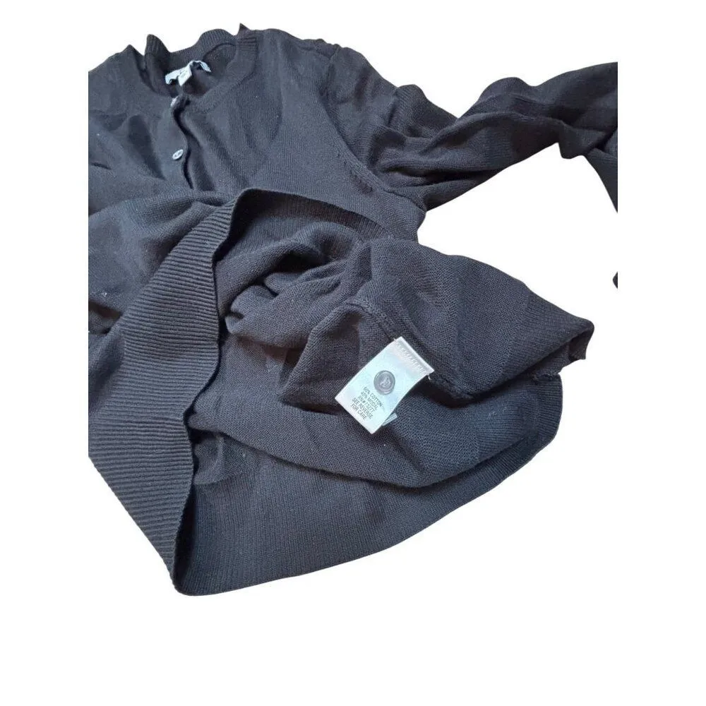 Croft & Barrow Womens Cardigan Sweater P/S Black Cotton & Modal Blend PS - Image 5