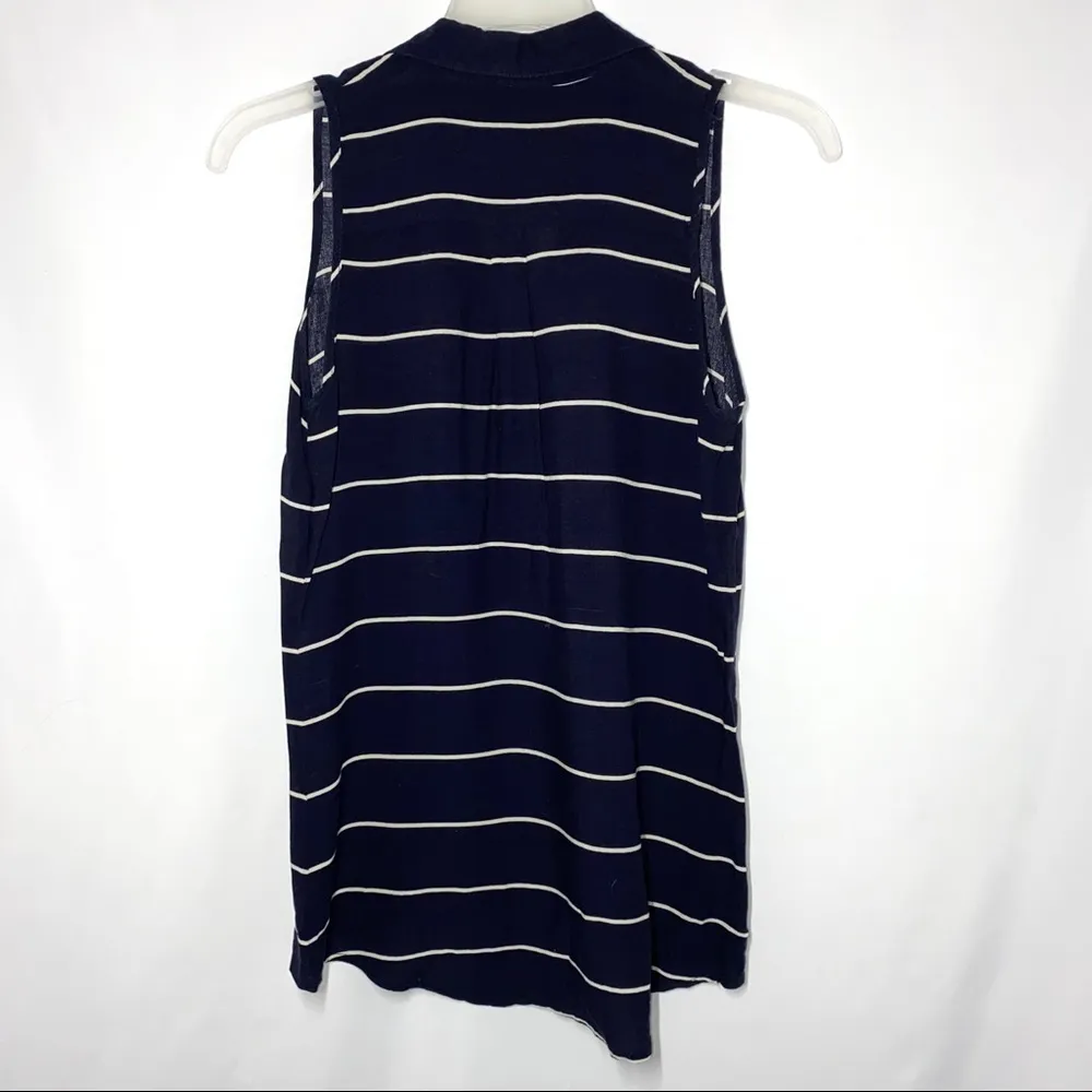 Cynthia Rowley Striped Sleeveless Blouse - Image 2