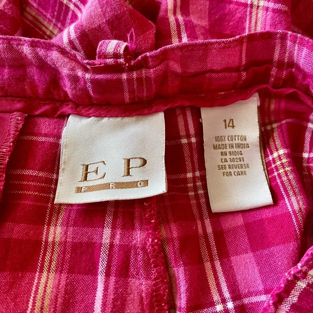 EP Pro Pink Plaid Cotton Shorts - Image 3