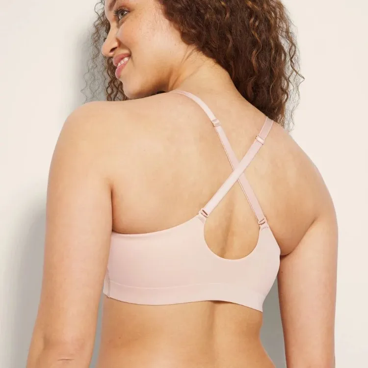 Soma Pale Pink Enbliss Luxe Plunge Bralette Bra XL - Image 5