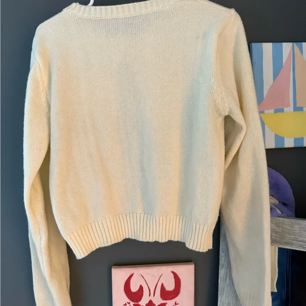 SHEIN Cream Women's Cardigan Sweater - Image 2