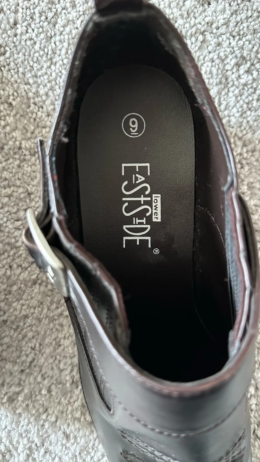 Vintage 90s Y2K Lower East Side Dark Brown Low Heel Ankle Booties - Image 7