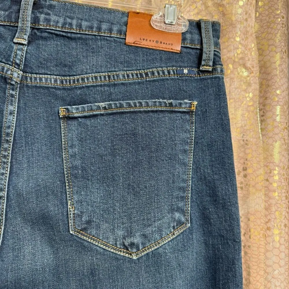 Lucky Brand Brooke Flair Mid Rise Dark Wash Faded Jeans 12/31 NWT - Image 7
