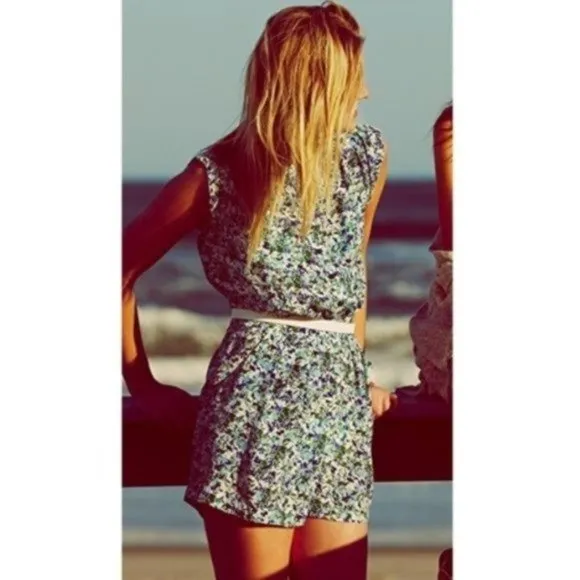 Anthropologie Shoshanna Romper 6 Silk Elizabeth Edessa Floral Print - Image 2