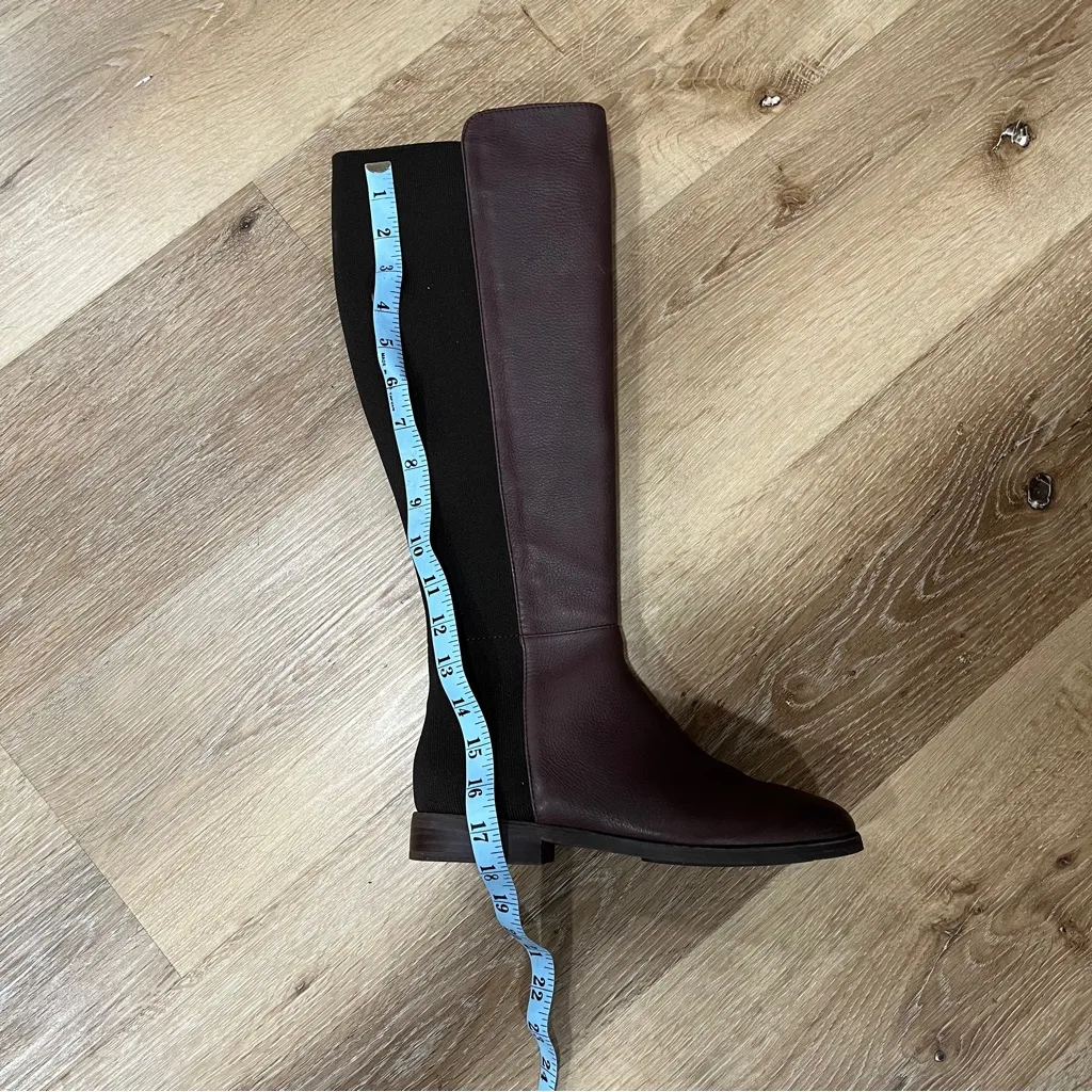 NWOB Gentle Souls Emma 5050 Leather Elastic Tall Boots brown size 6.5M - Image 9