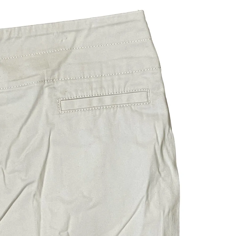 J.Jill Live In Chino Pencil Skirt Two Button Stretch Beige Split Back Women Sz.4 - Image 6