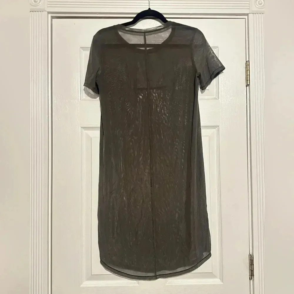Lululemon Ready to Reach Mesh Dress Overlay Camo Green size 8 - Image 3