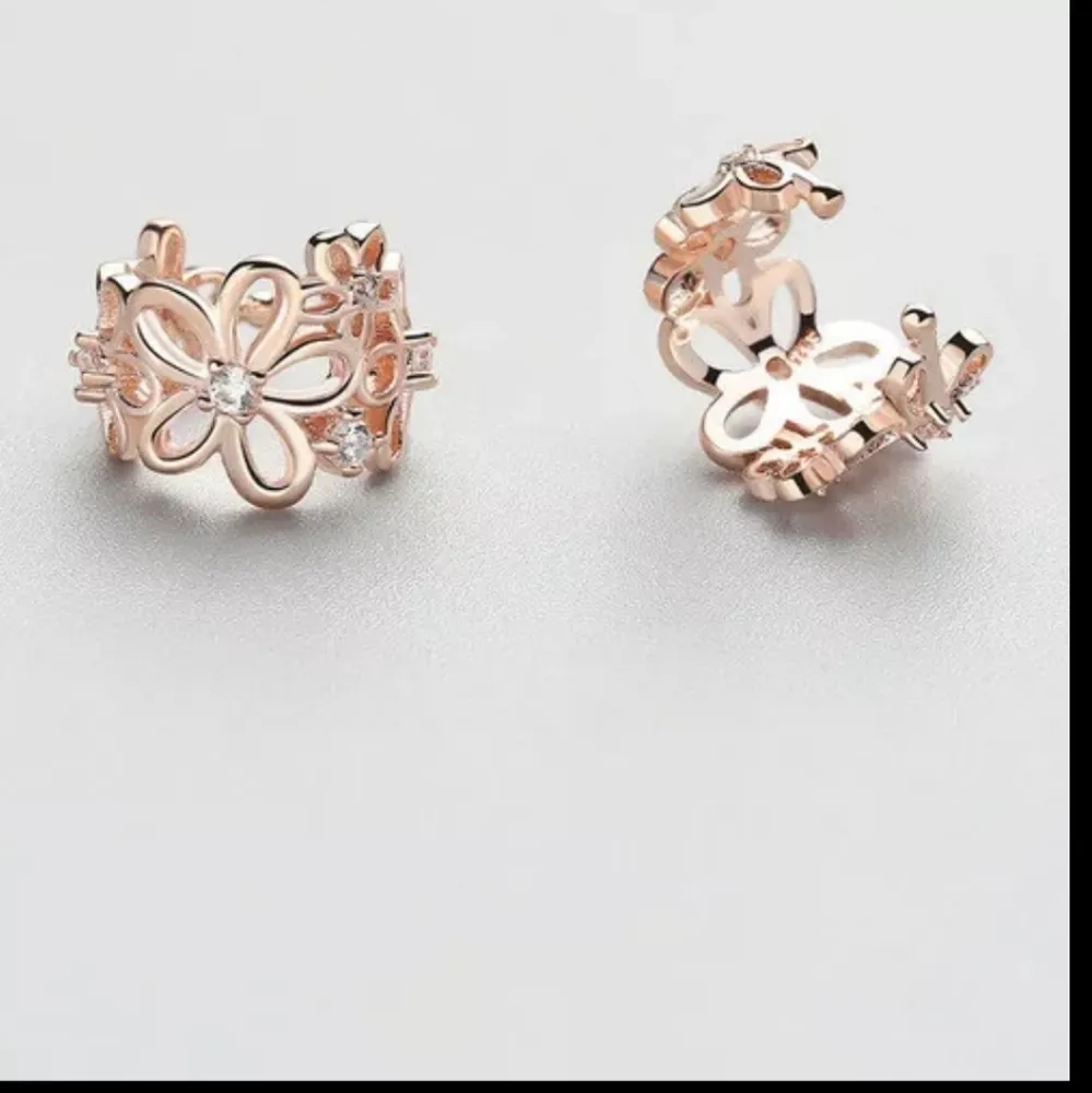 NEW‎ Pave Diamond Ear Cuff | 18k Rose Gold - Image 5