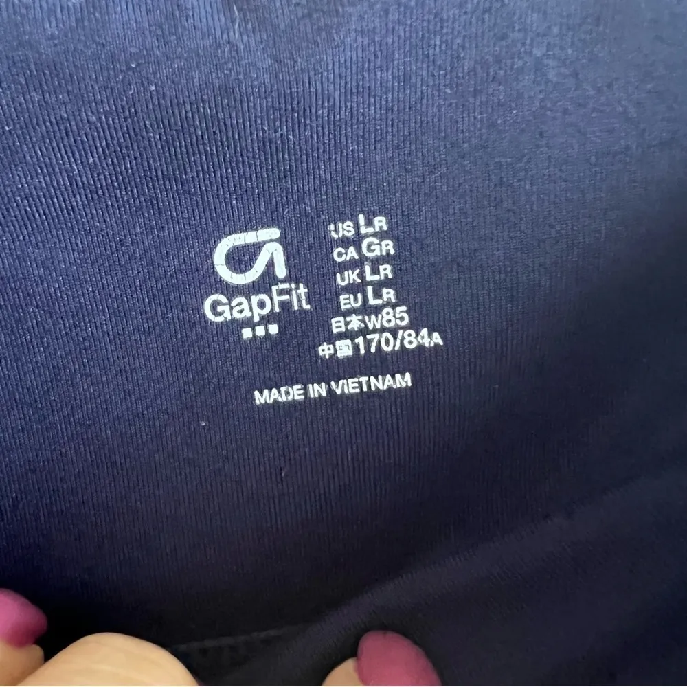 GAP Fit Butterfly Navy Active Pants Legging Workout Tights Large Regular - Image 8