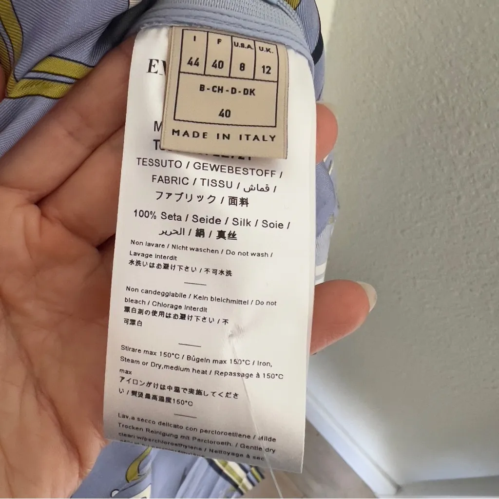 NWT Emilio Pucci Esperidi Print Shirtdress Midi Dress Periwinkle Blue / Purple - Image 10